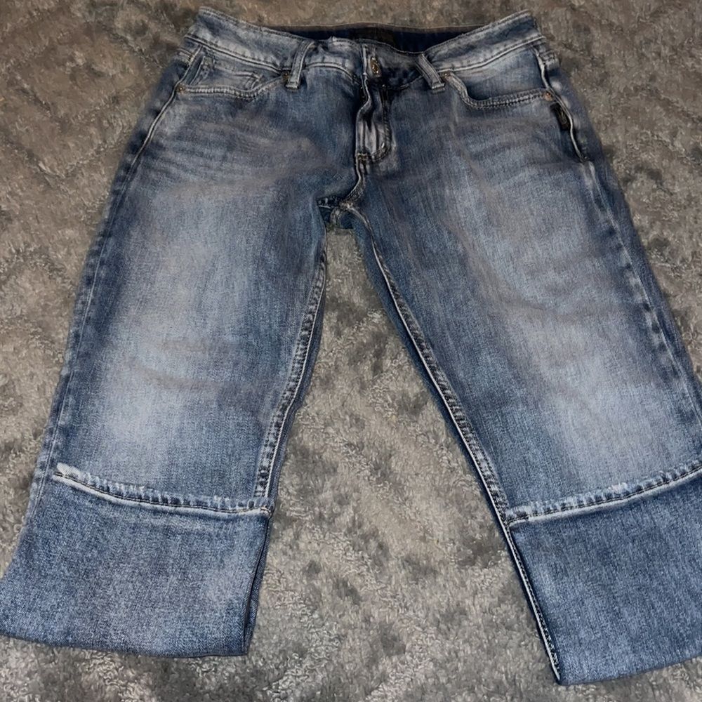 silver jean capris - Picture 2 of 2